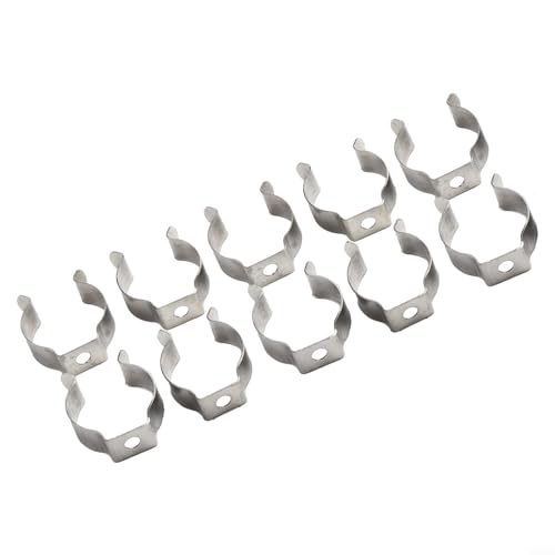 Federschlaufenklammern, offene Federklammern, robuste Manganstahl-Werkzeugklammern, robust, 6–28 mm, für Garagen, Hütten, Innenhöfe, Schränke (25 mm), 10 Stück