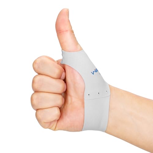 Willcom Kurzversion Elastische Daumen Handgelenkschiene Kompression Shülse - 2 Stücke Weiches Gewebe Handschuh Auskleidung für Leichte Arthritis Schmerzlinderung Protektor für Damen Herren (S)