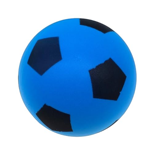 alldoro 63105 Schaumstoffball, im Fußball-Design, für Kinder ab 18 Monaten, drinnen und draußen, Blau, 20 cm, 153 g