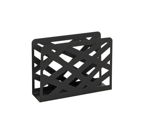 HAKU Möbel Zeitungsständer schwarz, Metall - Maße: B 35 cm x H 26 cm x T 10 cm, Style: Modern