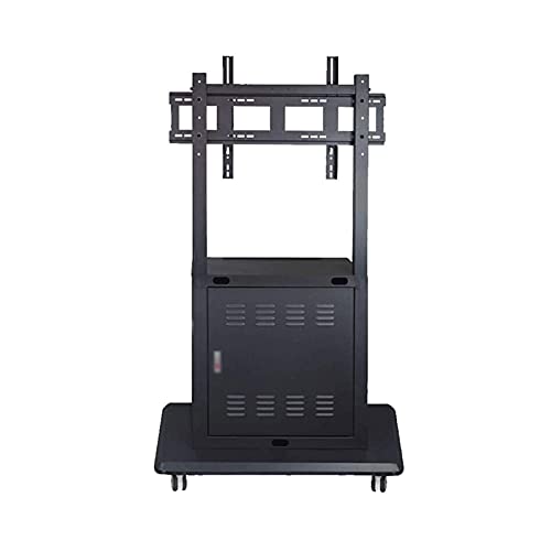 Universal-TV-Ständer 40-86 Zoll Fernsehständer auf Rädern, TV-Riser-TV-Halterungen, Ständer und Drehteller, Trolley-Bodenhalterung, Tragkraft 110 kg