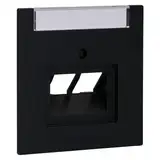 Busch-Jaeger 1803-02-45M Zentralscheibe 2-fach UAE mit Beschriftungsfeld Schwarz Matt art linear 2CKA001710A4230