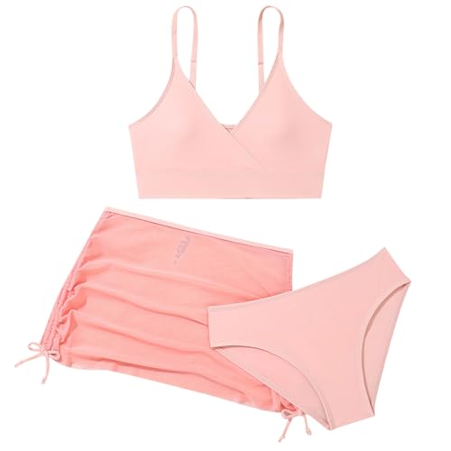 Mädchen Bikini Set Badeanzug mit Rock Tintendruck Badeanzug Kinder Sommer Wassersport Bikini Verstellbare Schultergurte Kinder Teenager Mädchen Badebekleidung Badebekleidung Set