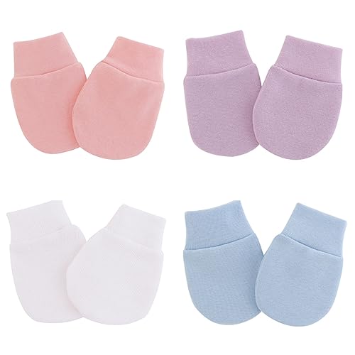 XPEX 4 Paar Kleinkind Fäustlinge,Winterhandschuhe Für Baby,Neugeborene Handschuhe Baumwolle Winterhandschuhe Baby Fäustlinge Für 0-6 Monate Baby Jungen Und Mädchen,Neugeborenes Baby Fäustlinge