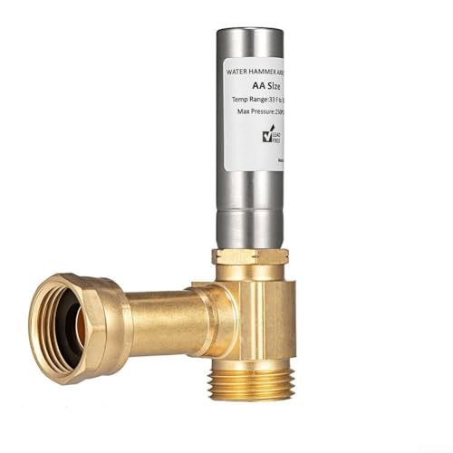 Oniissy Edelstahl-Waschmaschinen-Winkel-Wasserhammer-Arrester 1,9 cm reduziert Lärm, Winkel-Wasserschlagableiter für effektive Sanitärkontrolle