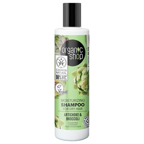Organic Shop Feuchtigkeitsspendendes Shampoo für trockenes Haar, Artischocke und Brokkoli, 280 ml