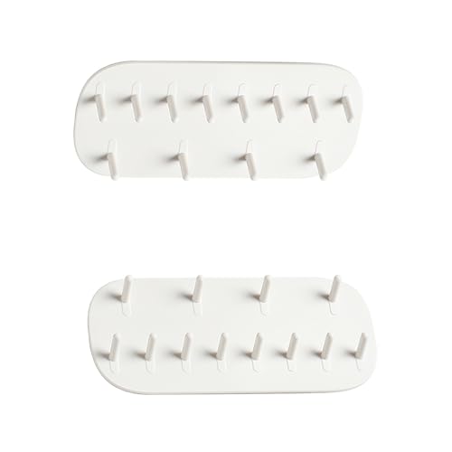 2 Stück Schmuckaufbewahrung Wand,Schmuckhalter Wand,Ketten Aufbewahrung Hakenleiste,Kettenhalter Schmuck,Schmuckaufbewahrungshaken,Kettenaufhänger für Ringe Armbänder Ohrringe Aufbewahrung (Weiß)