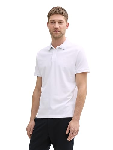 TOM TAILOR Herren 1031006 Poloshirt, 28847 - Lucid White, XL