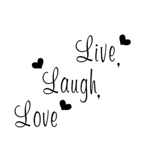 Molinka Wandsticker live love laugh Wandtattoo Wandaufkleber für Raumdekoration Wandbild Kunst Geschenk