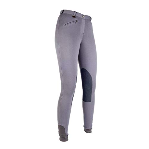 HKM 9064 Reithose Penny Easy, Mädchen Hose, Kniebesatz, Dunkelgrau / Dunkelgrau, 152