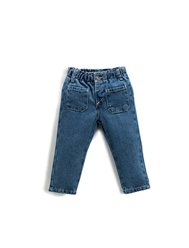 Koton Baby Girl Jean Double Patch Pocket Detail Elastic Waistband