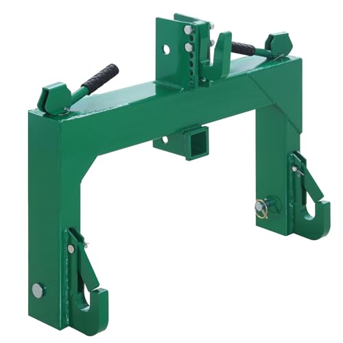 Hipicute 3-Punkt-Schnellkupplung Kategorie 1, 1360 kg Tragkraft, Traktor-Schnellkupplung, 69,8 cm zwischen den Unterarmen, 36,8 cm ~ 44,5 cm Niveaueinstellung, Schnellkupplungsadapter