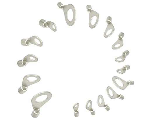 Ringkabelschuhe unisoliert Ringösen DIN Kabelschuhe Verbinder Ringschuhe (0,5-1,5 mm² / M4, 100 Stück)