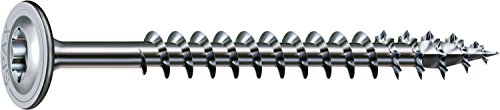 SPAX 251010801805 Holzbauschraube, 8,0 x 180 mm, 50 Stück, T-Star Plus, Tellerkopf, Teilgewinde, 4CUT, WIROX A3J, 0251020801805, 10