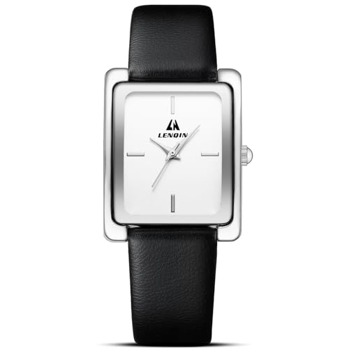 LN LENQIN Uhr Damen Einfachheit Uhren Moden Armbanduhr Damen Analog Quarzuhr Uhr Lederband