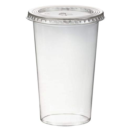 VEPATIM 50 Smoothiebecher inkl. Deckel mit Schlitz 500 ml Ø 95mm PET glasklar