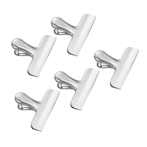 GRIRIW Edelstahl Verschlussclips Für Kaffeebeutel Und Lebensmittel Robuste Dichtungsclips Für Snacks Und Bürobedarf Metall Clips Silber Für Küchenorganisation