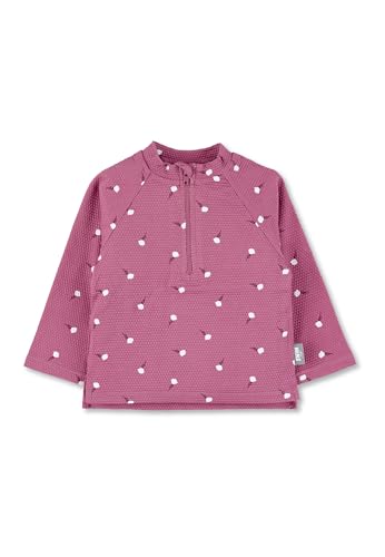 Sterntaler Langarm -Schwimmshirt Blumen für Mädchen - UV Shirt mit UV -Schutz 50+ für Badespaß - Rashguard Baby und Kinder mit Reißverschluss und kleinem Stehkragen - purpur, 86