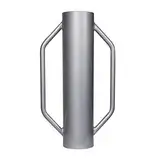 Wiltec Handramme Ø14 cm Zaunpfahlramme mit Handgriffe, Pfahlramme aus Stahl, Pfostenramme für Zaunbau und Bodenverdichtung