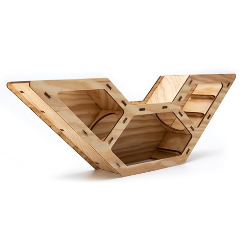 Hamster Tunnel, Hamster Röhre aus Holz zum beobachten, Hamsterversteck, Watchbox Hamster mit Kletterleiter, Zwerghamster Spielzeug, Rennmäuse, Mäuse oder ähnlich große Haustiere, DIY