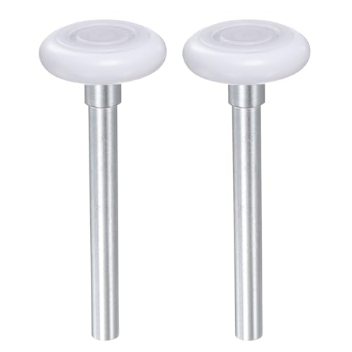 QUARKZMAN 2pcs 1.8" Nylon Garagentorrollen für 2" Garagenbahn, 4.25" Stiel leise Garagentorrollen, 6200zz Präzisionslager 8 Kugeln, Weiß