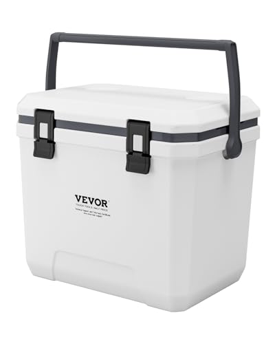 VEVOR tragbare Kühlbox Hartkühlbox (38 Qt) mit Eisspeicherung & robusten Griffen & Getränkehalter, isolierte Kühlbox aus stabilem Material, geeignet für Familienpicknicks und Lange Reisen