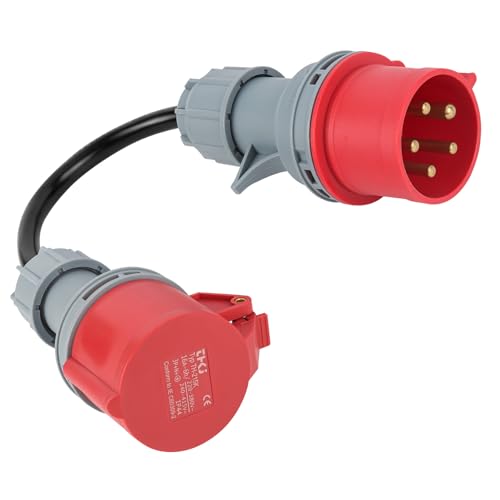 Dreamhigh® CEE Adapter, 32A(22KW) Stecker auf 16A(11KW) Kupplung, 5-polig, 400V, Schutzart IP44-Gummischlauchleitung