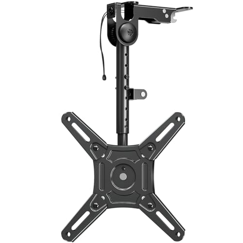 ELIVED Monitor & TV Deckenhalterung Klappbar für die meisten 14-42 Zoll Fernseher bis zu 10KG, max. VESA 200x200mm, Höhenverstellbare TV Halterung für Schrankwänden oder Schrägdach, EV3030