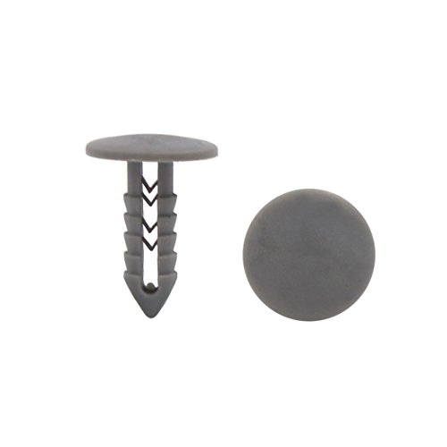 sourcing map 30Stk. 8mm 0,31Zoll Durchm. Loch Grau Plastiknieten Befestigungsclip Auto DE de