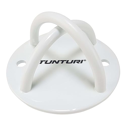 Tunturi Wandhaken 12 cm für Suspension Trainer, Sling Trainer Decken-Haken aus Stahl für bis zu 200 kg, Weiß