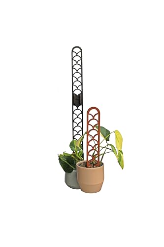 Rankhilfe für Kletterpflanzen erweiterbar - Kletterhilfe - Monstera - Efeutute - Philodendron (109, Schwarz)