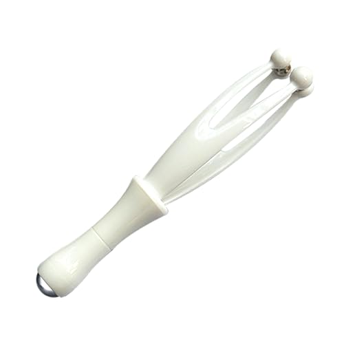 Hand and Finger Massager - Finger Massage 360 Degree Steel Ball Rolling with 5 Massage Options Milky White