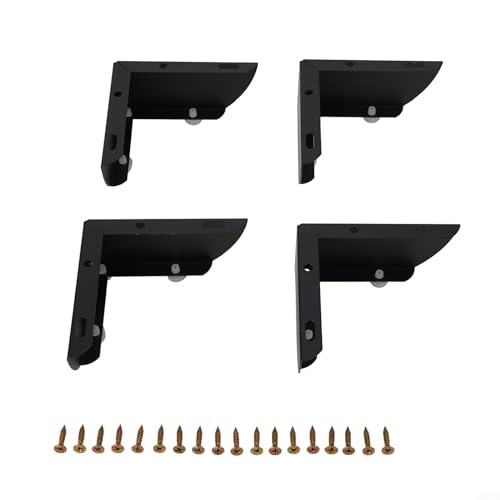 Getdoublerich Schlankes und funktionales Möbelbein-Set, geeignet für verschiedene Möbel-Accessoires (schwarz)