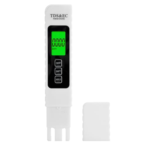 Aideepen Wasserqualitätstest Meter, 3 in 1 Digital TDS/EC/TEMP Wasser Tester für Trinkwasser mit LCD Hintergrundbeleuchtung, Rutschfestes Design für Pool, Aquarium, Schwimmbad, Teich