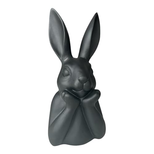 presentis HASENBÜSTE Ben Osterhase schwarz 25cm Moderne OSTERDEKO DEKOFIGUR innen FRÜHLINGSDEKO