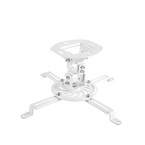Perfect Halterung für Beamer, neigbar -15°/+15°, schwenkbar 360°, drehbar 360°, Deckenabstand 15cm, Traglast max. 13,5kg, weiß