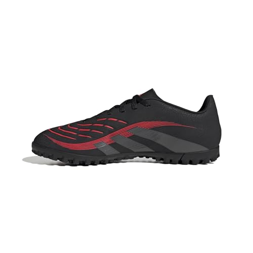 adidas Unisex Predator Club Turf Football Boots Fußballschuhe, core Black/Grey Four/Lucid red, 43 1/3 EU