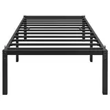 Yaheetech Bettrahmen 90 x 200 cm Metallbett Bettgestell aus Metall, Modern Jugendbett mit Lattenrost, Doppelbett Einzelbett Schwarz 41cm H