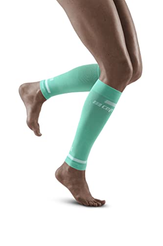 CEP - THE RUN COMPRESSION CALF SLEEVES für Damen | Stulpen für die Beine | Beinlinge in ocean zur effektiven Muskelaktivierung der Wade | Gr. IV | L