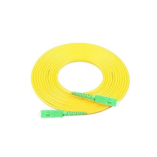 DIYEAH Patchkabel Sc Apc Sc Apc Simplex Singlemode Gd Hochleistungsnetzwerkkabel für Telekommunikation Rechenzentren Langlebig mit Geringer Einfügedämpfung