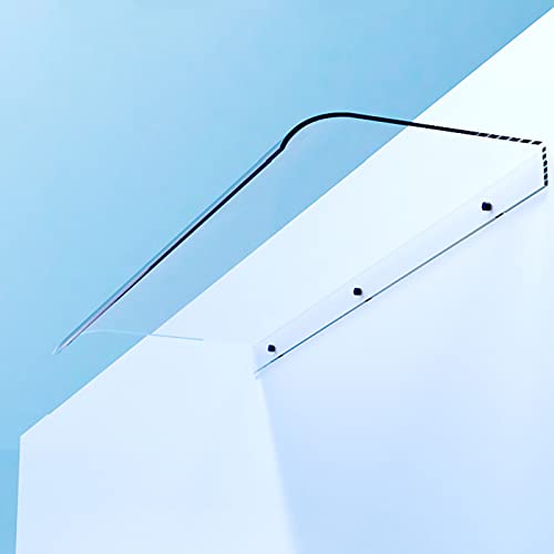 Polycarbonat-Vordach für Haustür,Transparentes Pultbogenvordach,Türvordach,UV-Beständiger Überdachung Haustür,3,5mm Dick Pultvordach,für Garage Balkon Fenster Haus (40x120cm/15.7"x47")