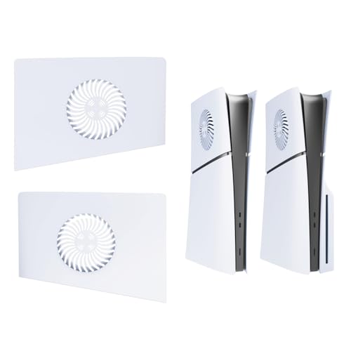 Hzxkqmil Faceplates Obere Abdeckplatten für PS5 Slim Konsole, Ersatzgehäuse mit Kühlluftöffnungen Seitenteile Linkes und Rechtes Zubehör für PS5 Slim Disc/Digital Edition