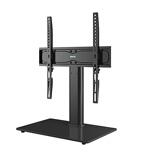 BONTEC TV Standfuß TV Ständer Universal Höhenverstellbar für 26-55 Zoll LCD LED OLED Plasma Flach & Curved Fernseher oder Monitore bis zu 40KG, Max.VESA 400x400 mm