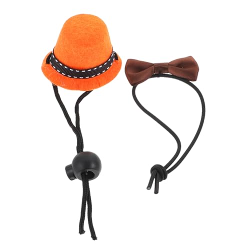 Supvox Mini-Hut-fliegen-Set Reptilienhut Fliege für Chamäleons Bartagamen-kostüm-Accessoire Parodie-Hut für Haustiere Lustiges und Festliches Reptilien-Outfit