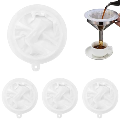 Gotetiso 4 Stück Nylon Sieb Fein Ultrafeiner Trichterfilter Feines Sieb Filter Likörfilter 200 300 400 450 Mesh Küchensieb BPA-Freies Weinfilter Nylon Siebfilter Feinmaschiges Siebfür Milch Saft Usw