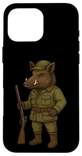 Lustiger Wildschwein Jäger – Wildjagd Hülle für iPhone 16 Pro Max