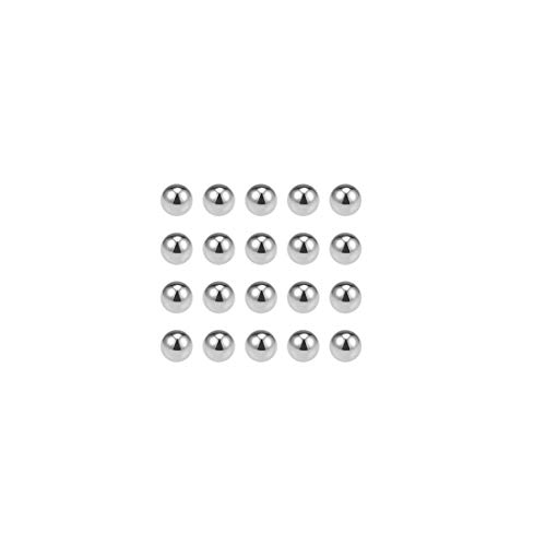 sourcing map 100 Stück Präzision Kugeln 3.2mm Fest Chromstahl G10 für Kugellager Schlüsselanhänger Rad