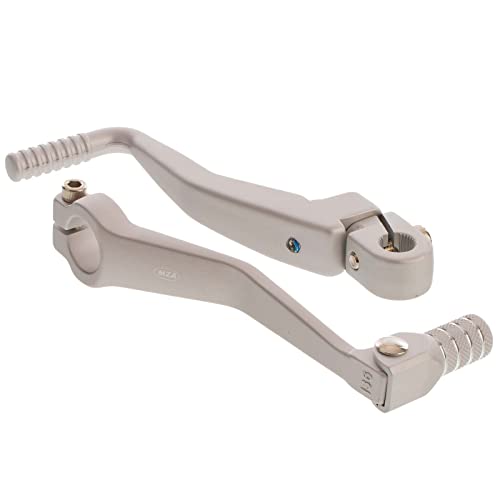 Enduro Sport/Tuning SET Kickstarterhebel + Fußschalthebel klappbar (mit Haltekugel+Feder, Federspannung einstellbar), Farbe silber matt