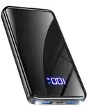 Power Bank,20000mAh Powerbank Schnelllade 22,5W USB-C PD3.0 & QC4.0 Tragbarer Externer HandyAkkus mit LED Display &Taschenlampe,Kompatibel mit iPhone 16 15 14 13 12 Pro/Max Samsung S25/S24/Tablet iPad