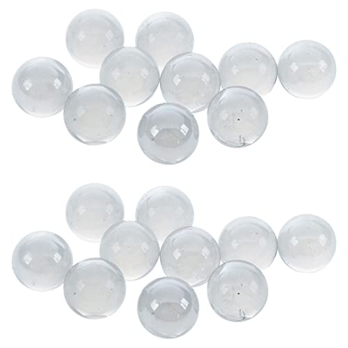 KVSERT 20 Stück Murmeln 16 mm Glasmurmeln Unterhosen Glaskugeln Dekoration Farbe Nuggets Spielzeug transparent